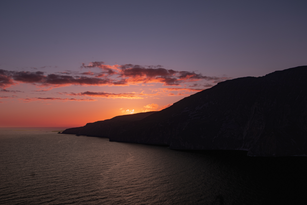 Slieve League cliffs photographed from above